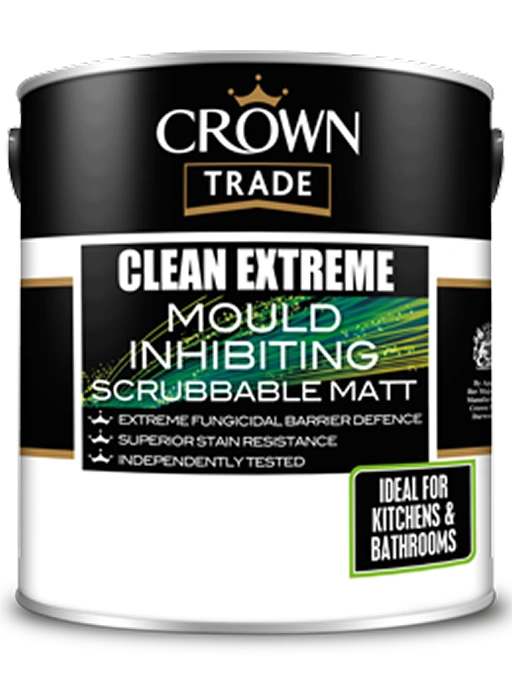 Crown Trade Clean Extreme Mould Inhibiting Scrubbable Matt