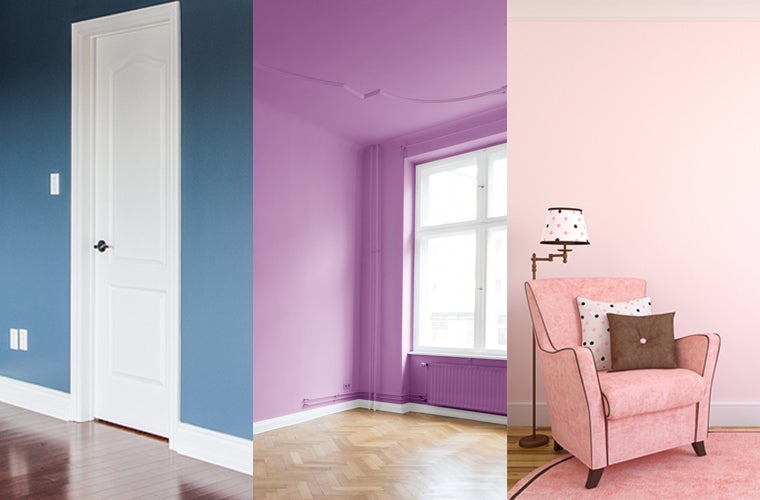 Plava, ljubičasta i roza boja za zidove koja smiruje